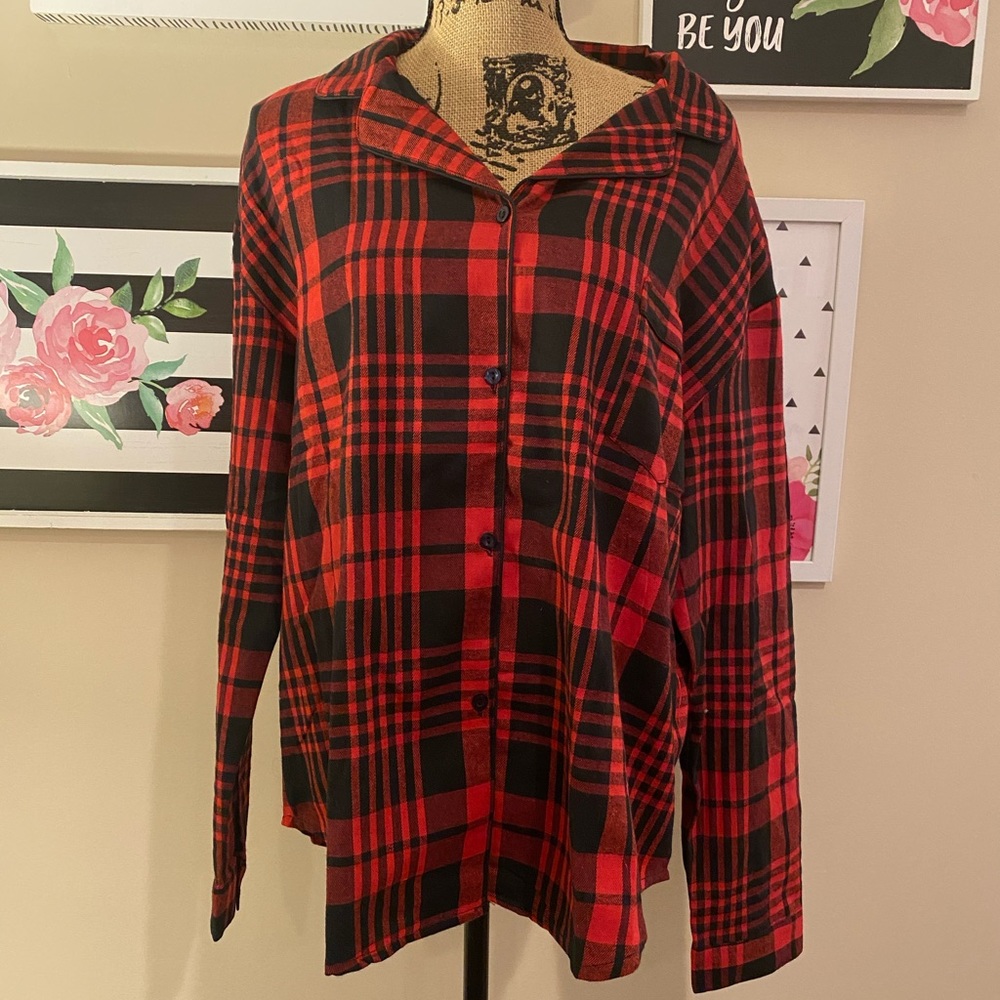 Red Black Buffalo Plaid Pajama Set